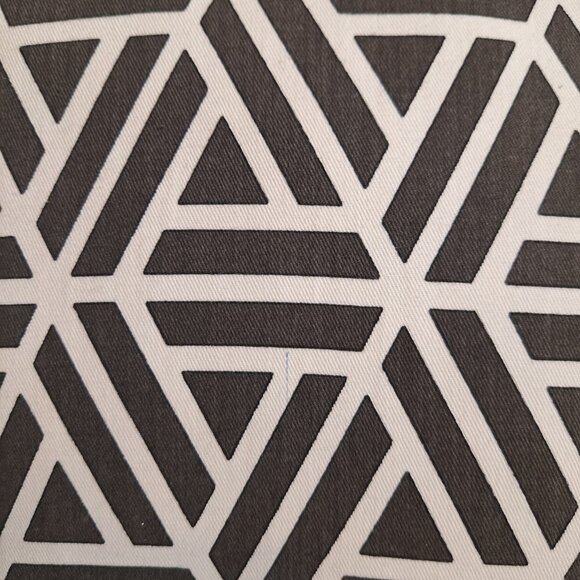 Handmade Black and White Pillow and Pillow Cover with Geometric Pattern - Picture 3 of 4
